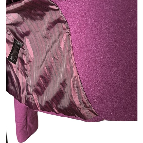 H&M steampunk jacket women 10, pea coat ,wool blend ,military style,burgundy - Picture 14 of 16